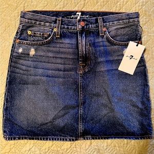 7 for all mankind denim skirt size 28